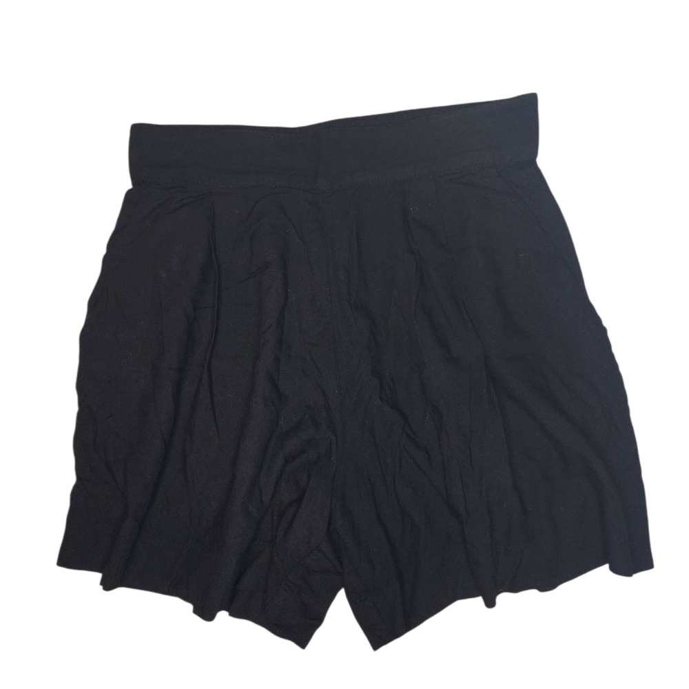 H&M Black Flowy High-Waist Skort-Style Shorts | Viscose | Size US 6